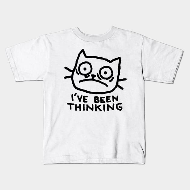 I've been thinking... Kids T-Shirt by FoxShiver
